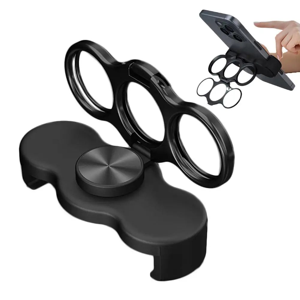 3 Finger Back Ring Phone Holder Ultra-thin Foldable 360 ° Rotating Ring Holder Portable Adhesive Back Ring Phone Tablet Holder