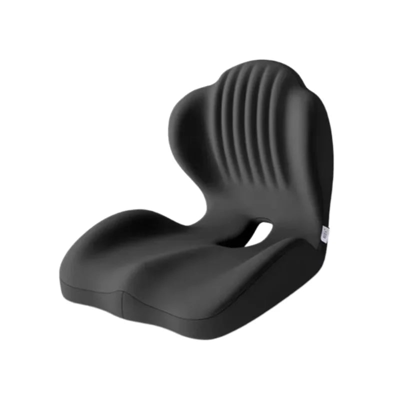 Ergonomic Memory Foam Seat Cushion With Lumbar Back Support For Stress Relief Office Chair Car Black