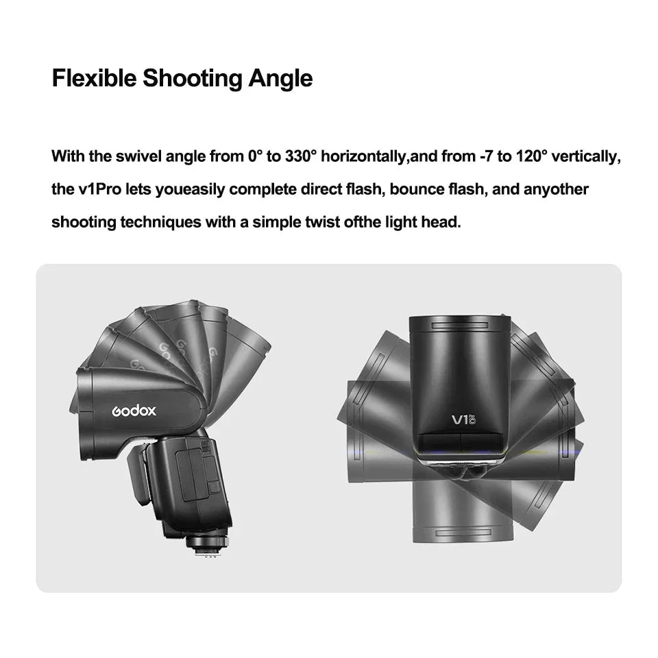 Godox V1 Pro V1Pro TTL Li-ion Round Head Camera Flash Wireless Transmission Speedlite Flash for Canon Nikon Sony Fuji Olympus