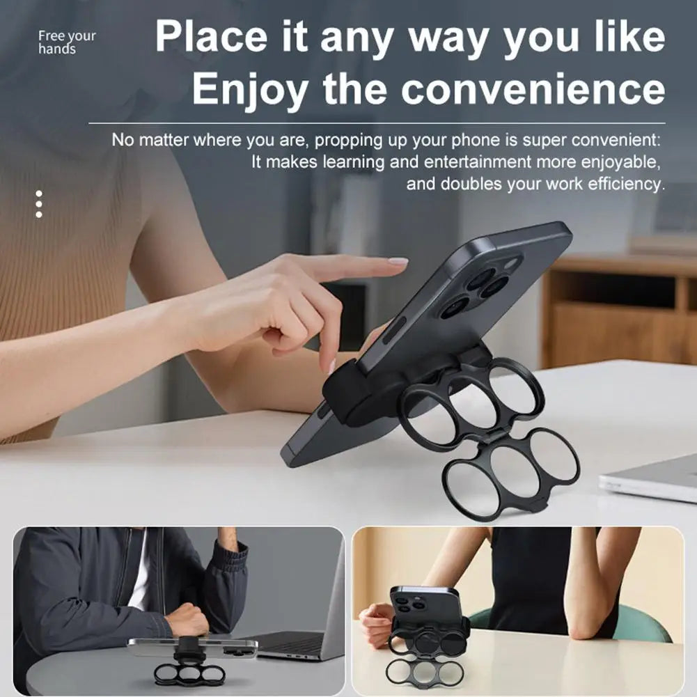 3 Finger Back Ring Phone Holder Ultra-thin Foldable 360 ° Rotating Ring Holder Portable Adhesive Back Ring Phone Tablet Holder