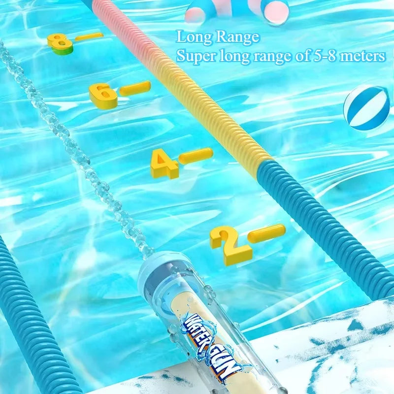 High-Capacity Pull-Pull Fireworks Water Gun Summer Beach Play Water Battle Spray Gun with Rotating Fireworks Feature for Kids ﻿