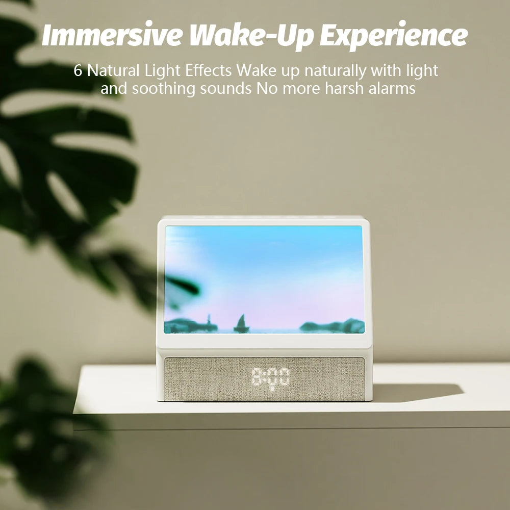 Sunrise Alarm Clock Table Light White Noise Wake Up Light With Soothing Sounds Bluetooth Sleep Aid Night Light For Bedroom Decor