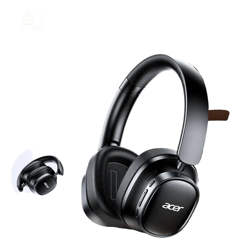 Acer Ohr633 2026 New Model Wireless Bluetooth Headphones Hifi Stereo Sound Quality Anc Call Noise Reduction Foldable Adjustable Design Built-In High-Definition Microphone Gaming Headphones