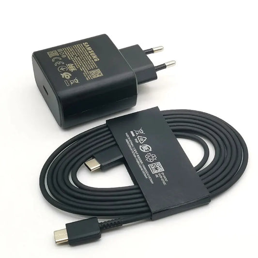 Samsung 45W Charger Super Fast Charge Adapter For Galaxy S25 S24 S20 S21 S22 S23 Note 20 Ultra 10 Plus FE Z Flip Fold 6 5 4 3 2