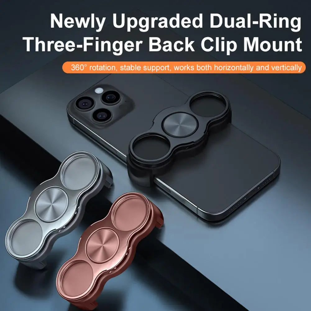 3 Finger Back Ring Phone Holder Ultra-thin Foldable 360 ° Rotating Ring Holder Portable Adhesive Back Ring Phone Tablet Holder