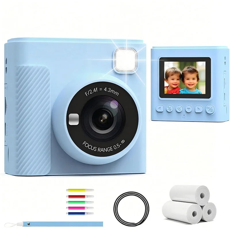 1080P Portable Digital Instant Camera Color Instant Printing High-Definition Photography Print-Ready Camera kids camera Perfect
