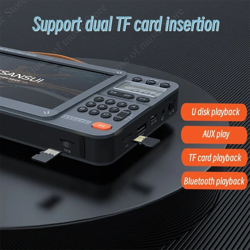 Hot Portable F51/F50 HD LED Display FM/MW/SW Radio & MP4 Music Player Video Playback Wireless Bluetooth Speakers Music Center