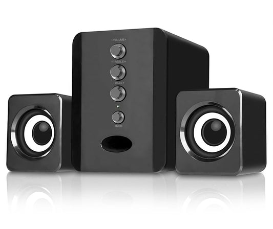 D-202 USB Wired Combination Speakers Computer Speakers Stereo Music Player Subwoofer Sound for Desktop Laptop Notebook Tablet
