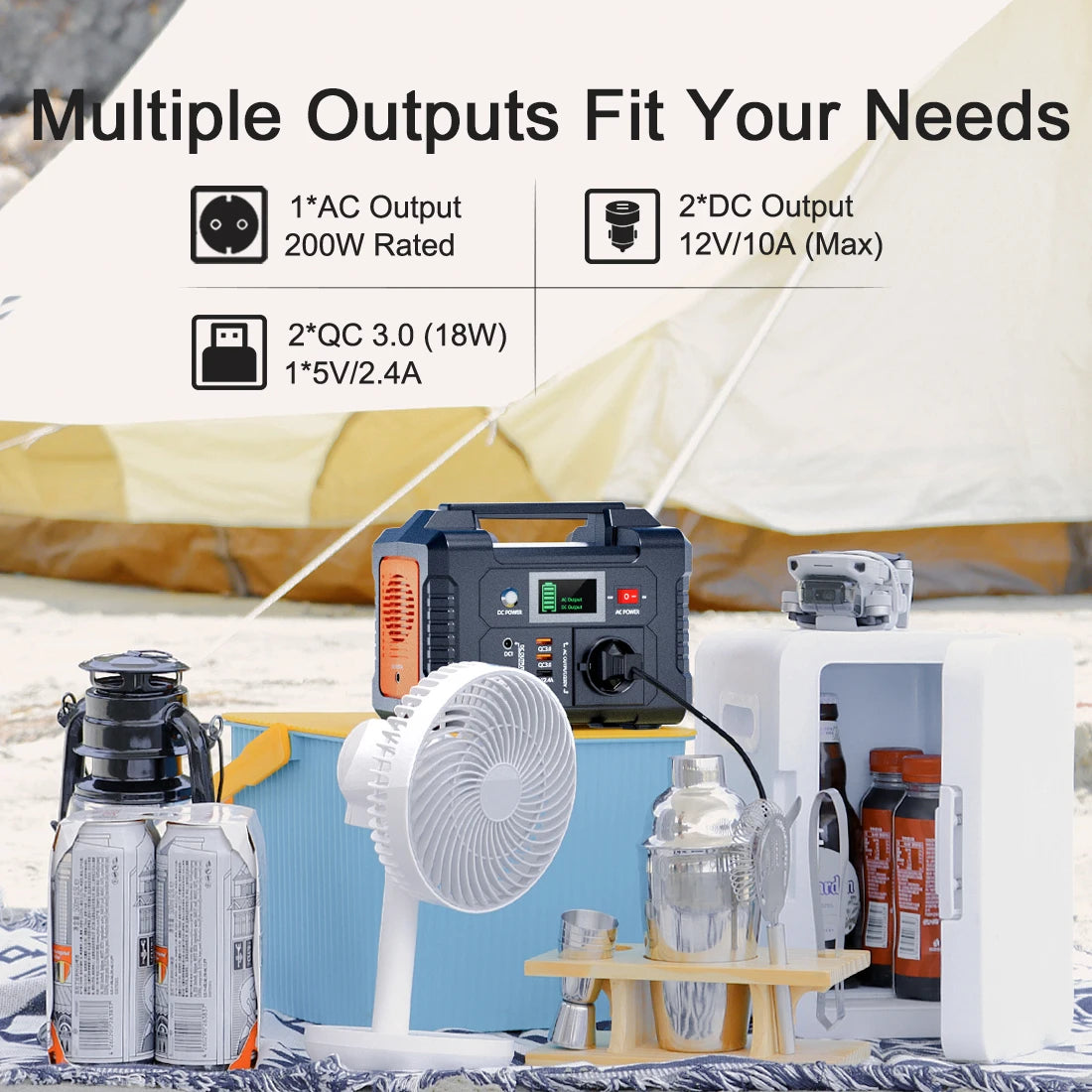 FF Flashfish Portable Power Station 200W 151Wh Solar Generator 40800mAh/3.7V EU Socket Emergency Energy Power Supply