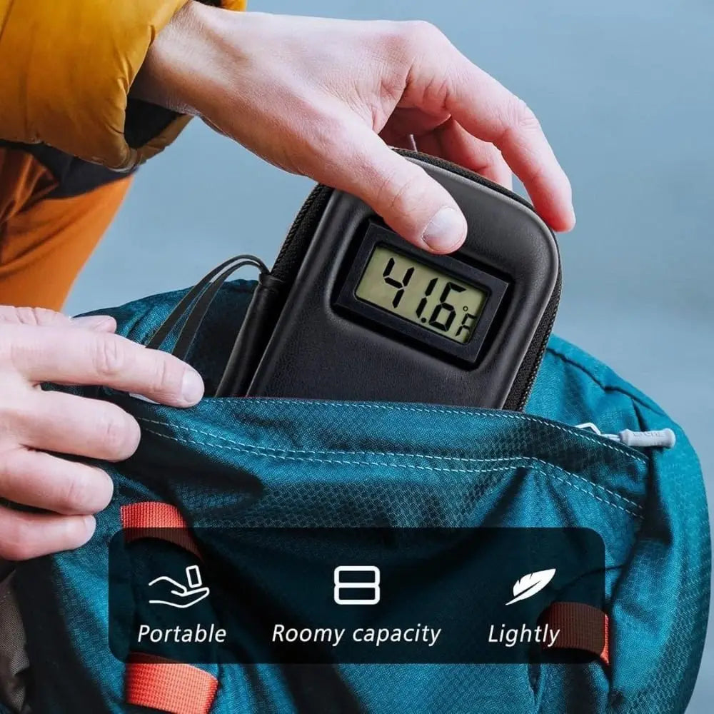 Portable with Thermometer Display Insulin Cooler Travel Case Waterproof Thermal Insulated Refrigerated Medicine Organizer Bag