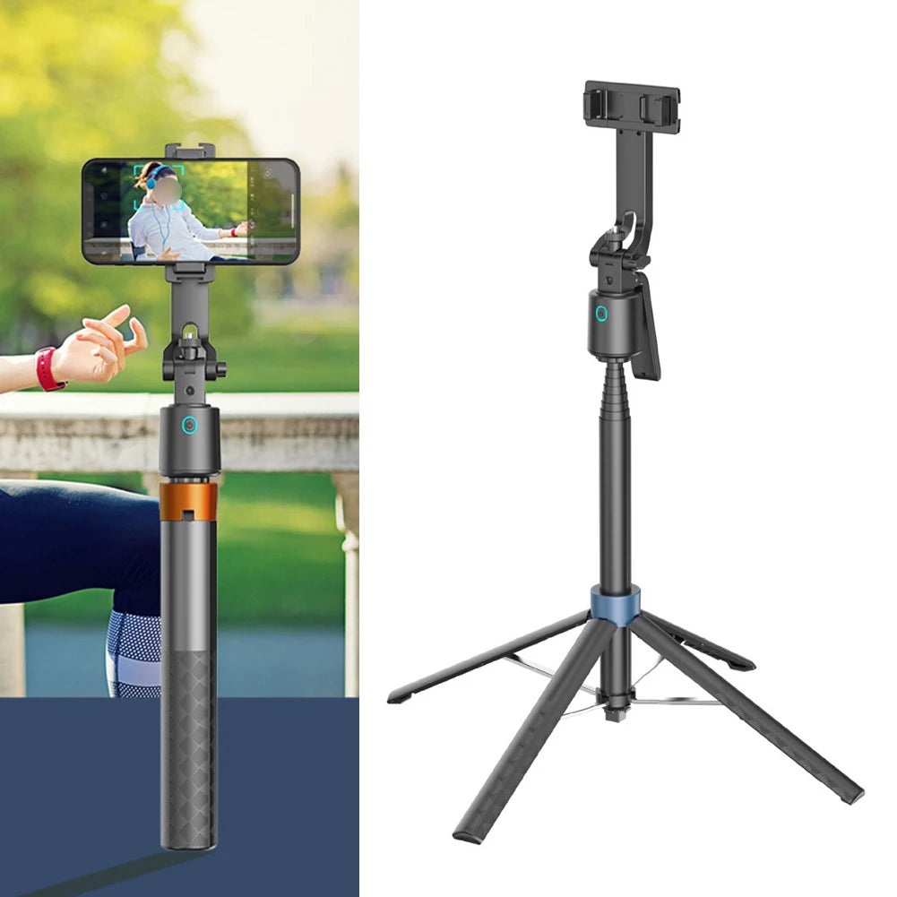 Face Tracking Tripod With Light Intelligent Auto Face Tracking Tripod Phone Stabilizer 1.8M Selfie Tripod For Live Streaming