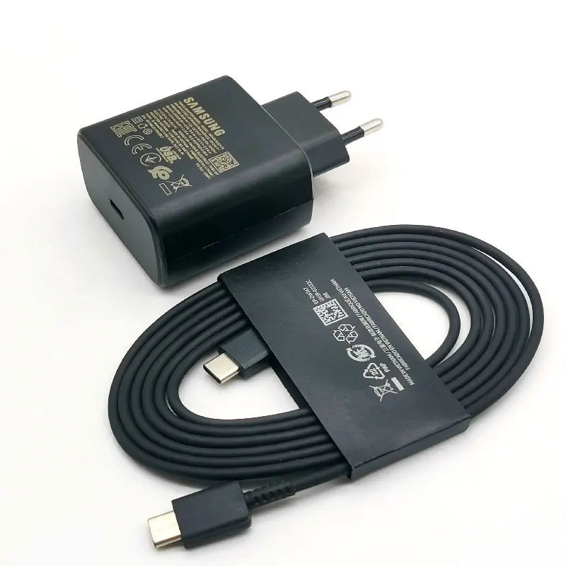 Samsung 45W Charger Super Fast Charge Adapter For Galaxy S25 S24 S20 S21 S22 S23 Note 20 Ultra 10 Plus FE Z Flip Fold 6 5 4 3 2