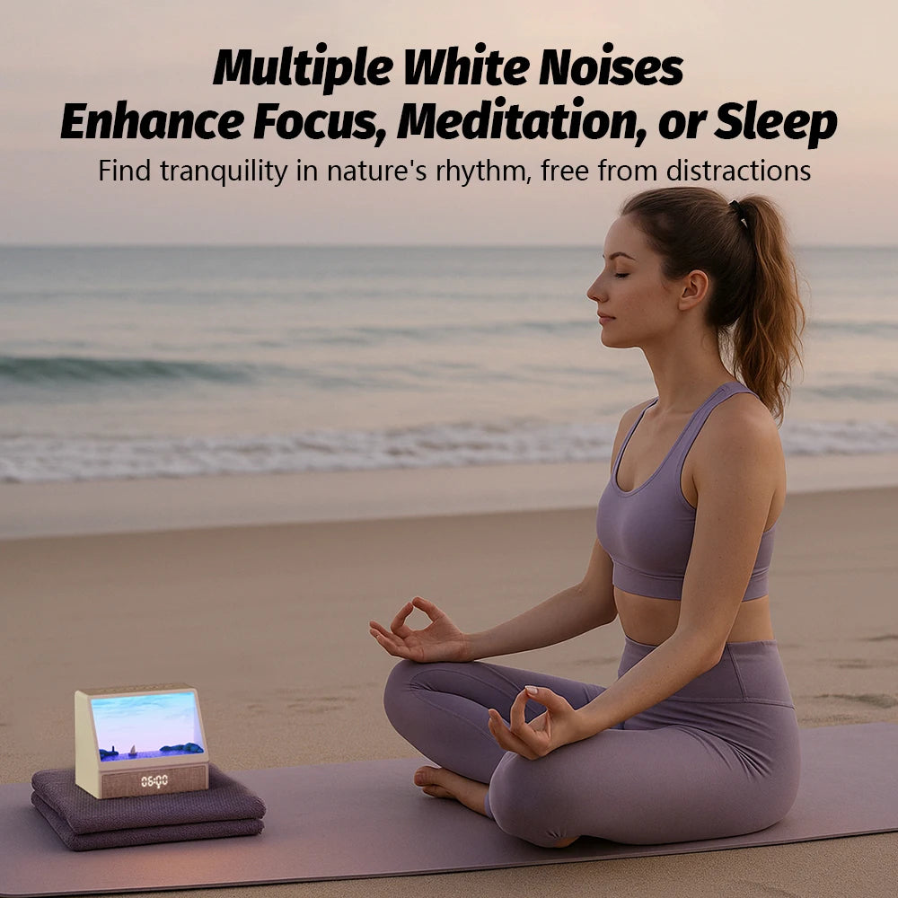 Sunrise Alarm Clock Table Light White Noise Wake Up Light With Soothing Sounds Bluetooth Sleep Aid Night Light For Bedroom Decor