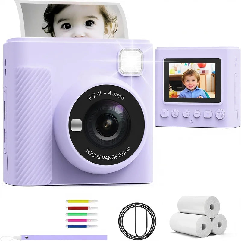1080P Portable Digital Instant Camera Color Instant Printing High-Definition Photography Print-Ready Camera kids camera Perfect