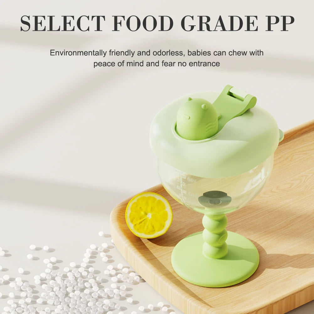 Infant Drinking Cup PP Material Spill-Proof With Measurement Baby Training Cup Anti-Fall Design Easy Grip Clear Scale Accurate