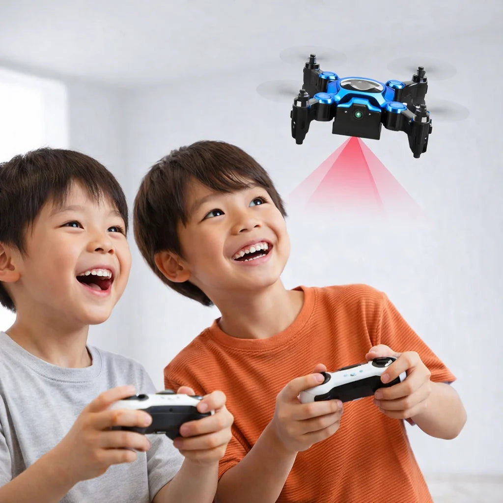 Plastic Mini Remote Control Aircraft Flying Quadcopter Rotation Remote Control Plane Durable Four-axis Micro Aircraft Children's