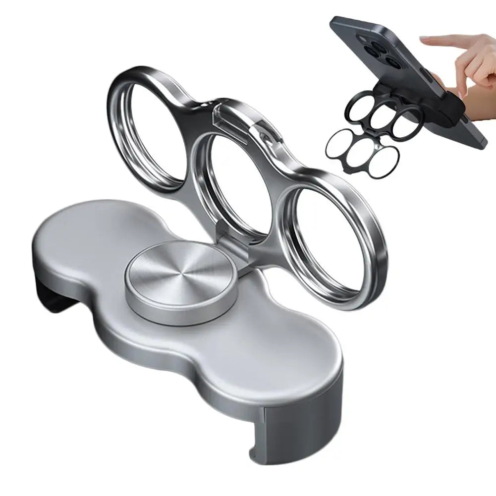 3 Finger Back Ring Phone Holder Ultra-thin Foldable 360 ° Rotating Ring Holder Portable Adhesive Back Ring Phone Tablet Holder
