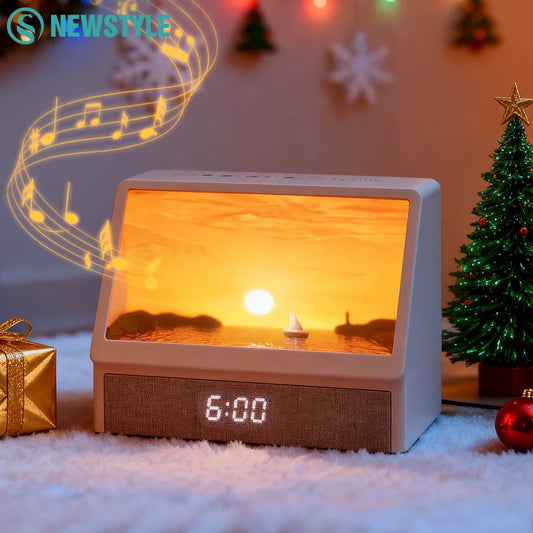 Sunrise Alarm Clock Table Light White Noise Wake Up Light With Soothing Sounds Bluetooth Sleep Aid Night Light For Bedroom Decor