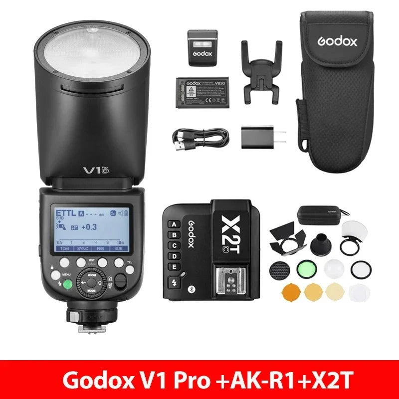 Godox V1 Pro V1Pro TTL Li-ion Round Head Camera Flash Wireless Transmission Speedlite Flash for Canon Nikon Sony Fuji Olympus