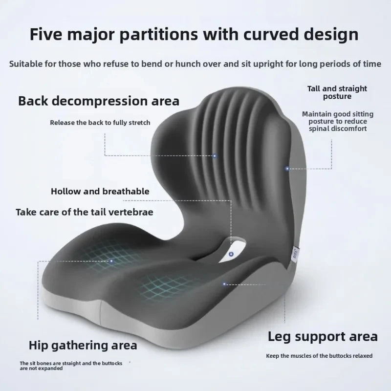 Ergonomic Memory Foam Seat Cushion with Lumbar Support for Office Chair Back Pain Relief Ergonomic Foam Seat for Car Home Office
