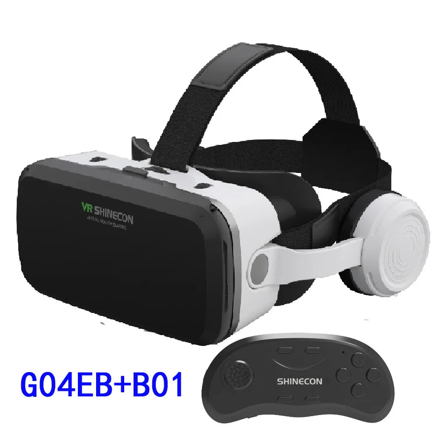 VR Shinecon Virtual Reality Casque Helmet 3D Glasses For Smartphone Smart Phone Headset Goggles Binoculars Video Game Wirth Lens