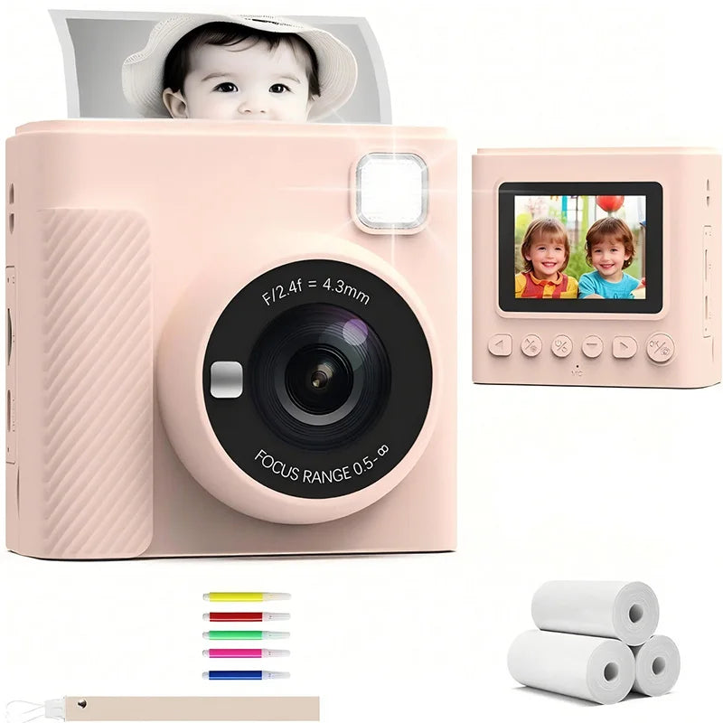 1080P Portable Digital Instant Camera Color Instant Printing High-Definition Photography Print-Ready Camera kids camera Perfect