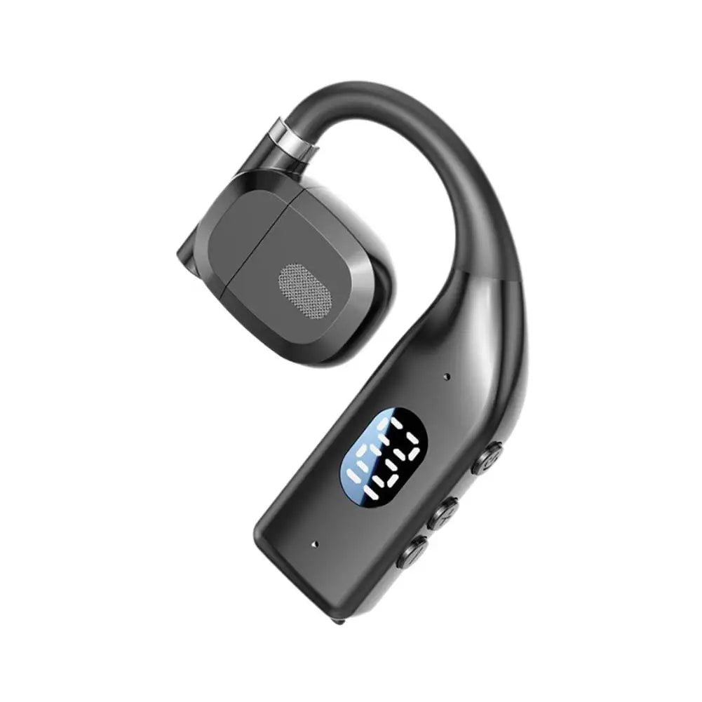 Wireless Bluetooth 5.4 Headphones With LED Display Earphones Long Standby Waterproof  Business Headphones Mono Outdoor Call